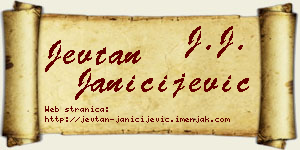 Jevtan Janičijević vizit kartica
